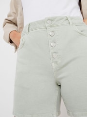 Simply Be Mint Ripped Shorts - Image 4 of 5