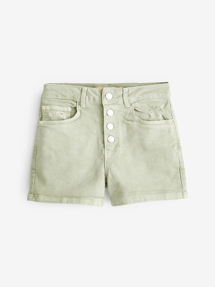 Simply Be Mint Ripped Shorts - Image 5 of 5