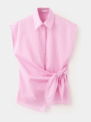 Mango Pink Stripe Wrap Shirt - Image 4 of 6