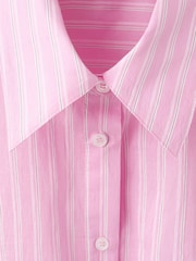 Mango Pink Stripe Wrap Shirt - Image 5 of 6