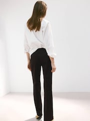 Mango Brown Buckle Straight-Leg Tailored Trousers - Image 3 of 7