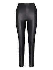 Commando Faux Leather Croc Black Leggings - Image 3 of 3