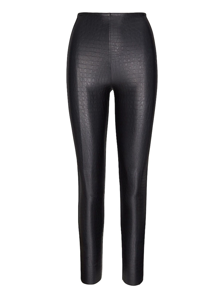 Commando Faux Leather Croc Black Leggings - Image 3 of 3