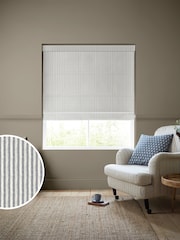 Emily Bond Indigo Blue Oscar Stripe Made to Measure Roman Blinds - Image 1 of 6