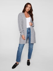 Threadbare Grey Curve Ladies Rozanna Cable Detail Cardigan - Image 1 of 5