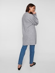 Threadbare Grey Curve Ladies Rozanna Cable Detail Cardigan - Image 2 of 5