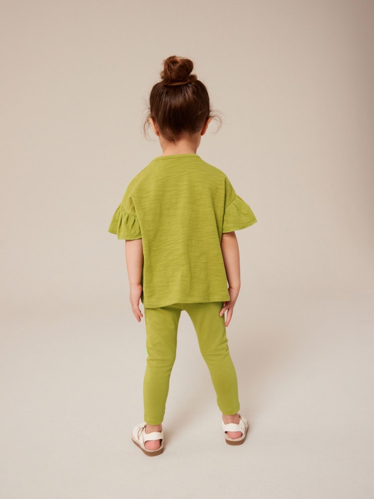 Green Bee Embellished Leggings (3mths-7yrs) - Image 2 of 7