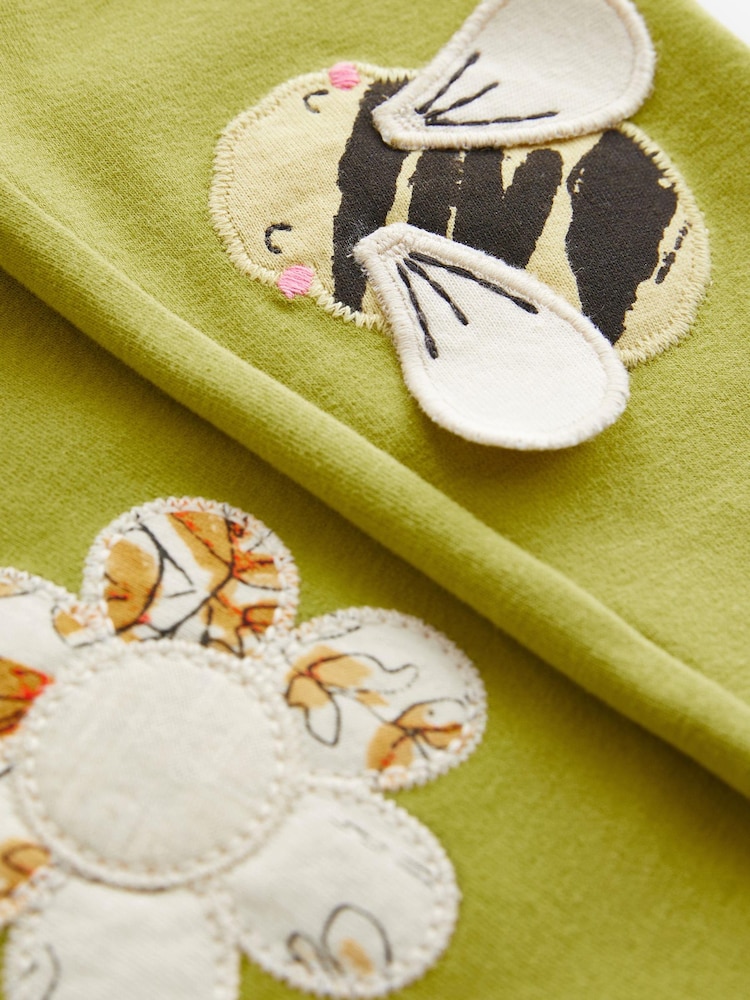 Green Bee Embellished Leggings (3mths-7yrs) - Image 7 of 7