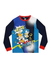 Character Blue Sonic Sonic The Hedgehog 100% Cotton Pyjamas - Image 2 of 6