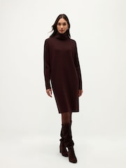 Hobbs Brown Yvette Knit Dress - Image 1 of 4
