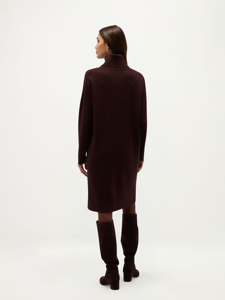 Hobbs Brown Yvette Knit Dress - Image 2 of 4 Hobbs Brown Yvette Knit Dress - Image 2 of 4