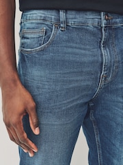 Blue Mid Slim Fit Authentic Stretch Denim Jeans - Image 5 of 10