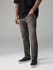 Grey Mid Slim Fit Vintage Wash Denim Jeans - Image 1 of 11