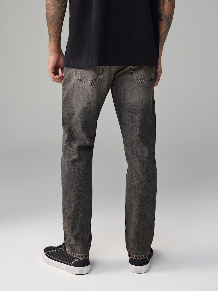 Grey Mid Slim Fit Vintage Wash Denim Jeans - Image 2 of 11