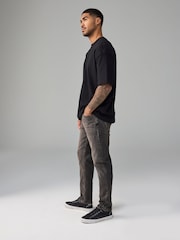 Grey Mid Slim Fit Vintage Wash Denim Jeans - Image 3 of 11