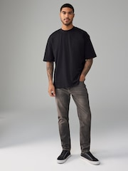 Grey Mid Slim Fit Vintage Wash Denim Jeans - Image 4 of 11