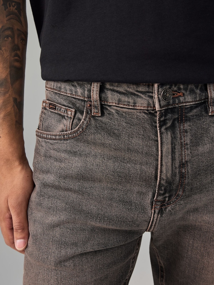 Grey Mid Slim Fit Vintage Wash Denim Jeans - Image 5 of 11