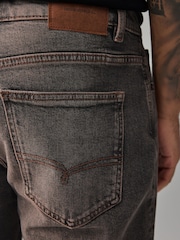 Grey Mid Slim Fit Vintage Wash Denim Jeans - Image 6 of 11