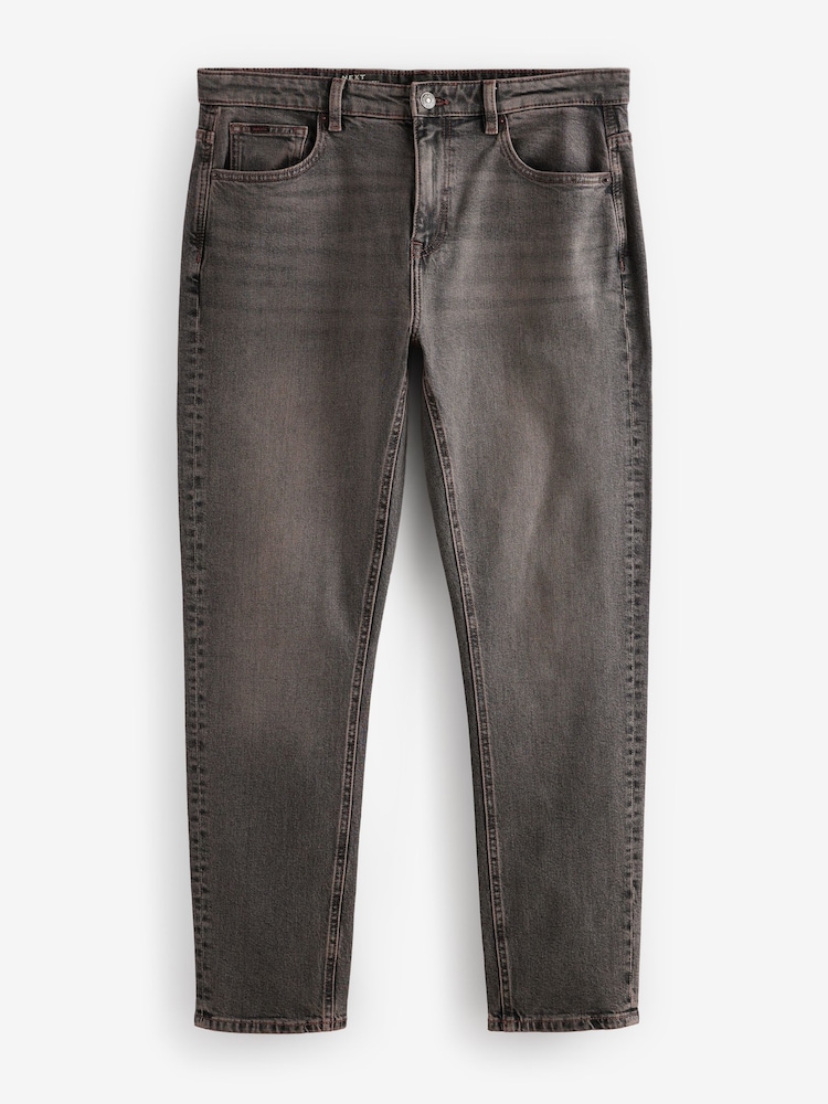 Grey Mid Slim Fit Vintage Wash Denim Jeans - Image 7 of 11