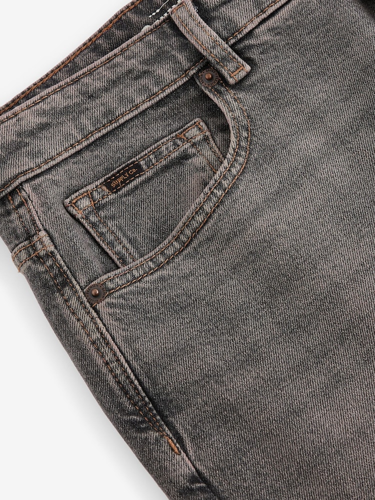 Grey Mid Slim Fit Vintage Wash Denim Jeans - Image 8 of 11