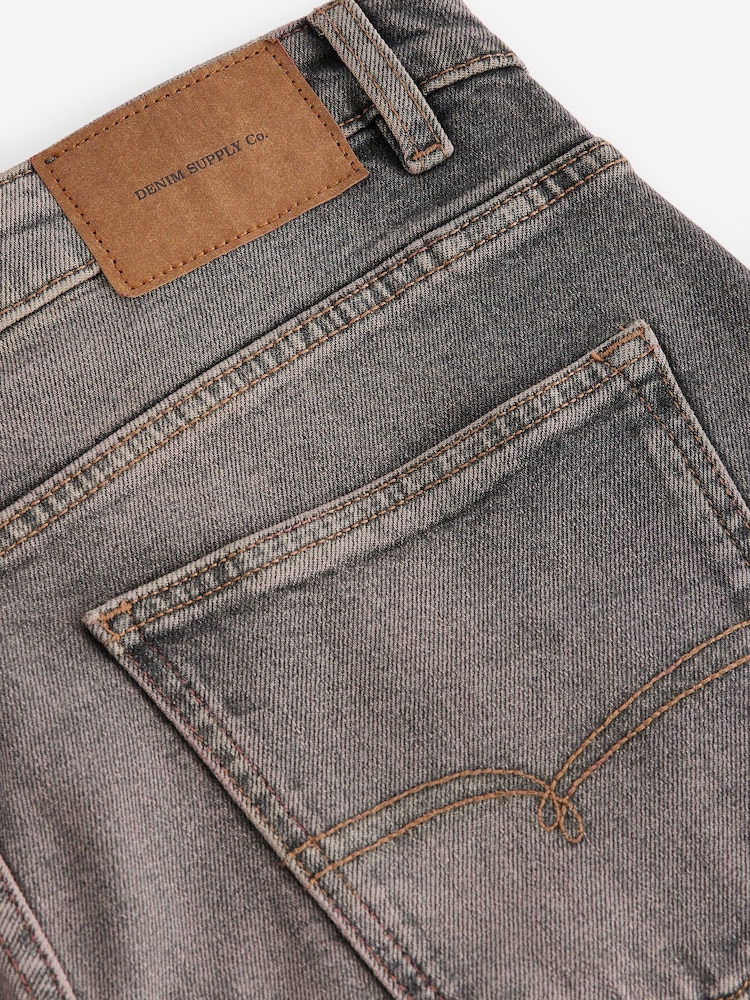 Grey Mid Slim Fit Vintage Wash Denim Jeans - Image 9 of 11