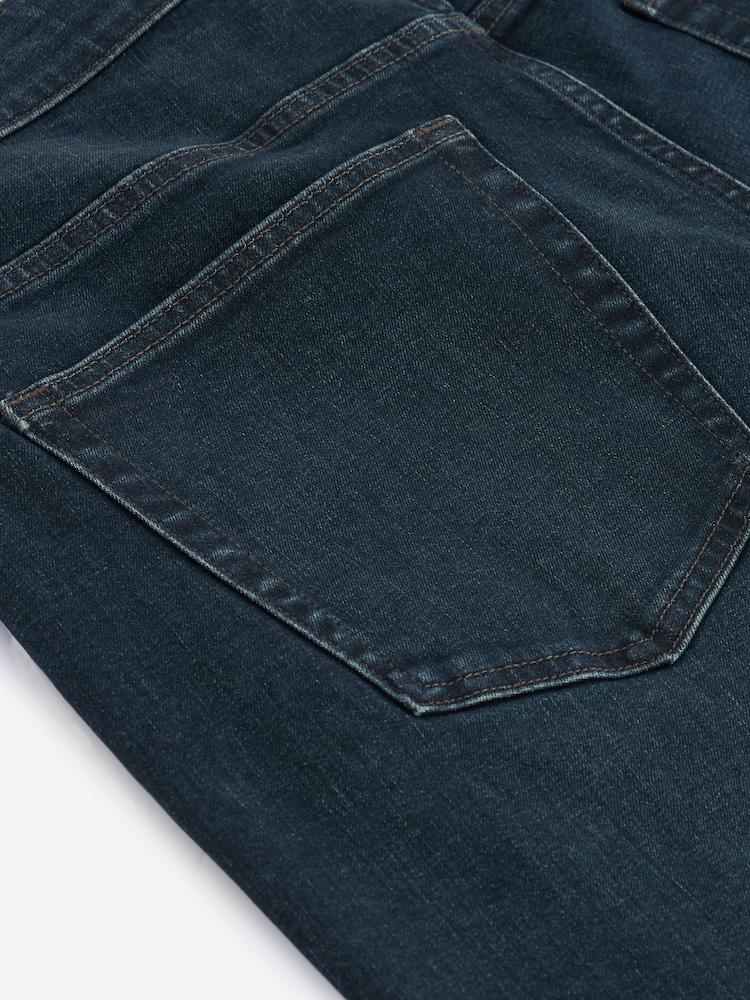 Blue Dark Washed Single Slim Fit Classic Stretch Jeans - Image 11 of 12
