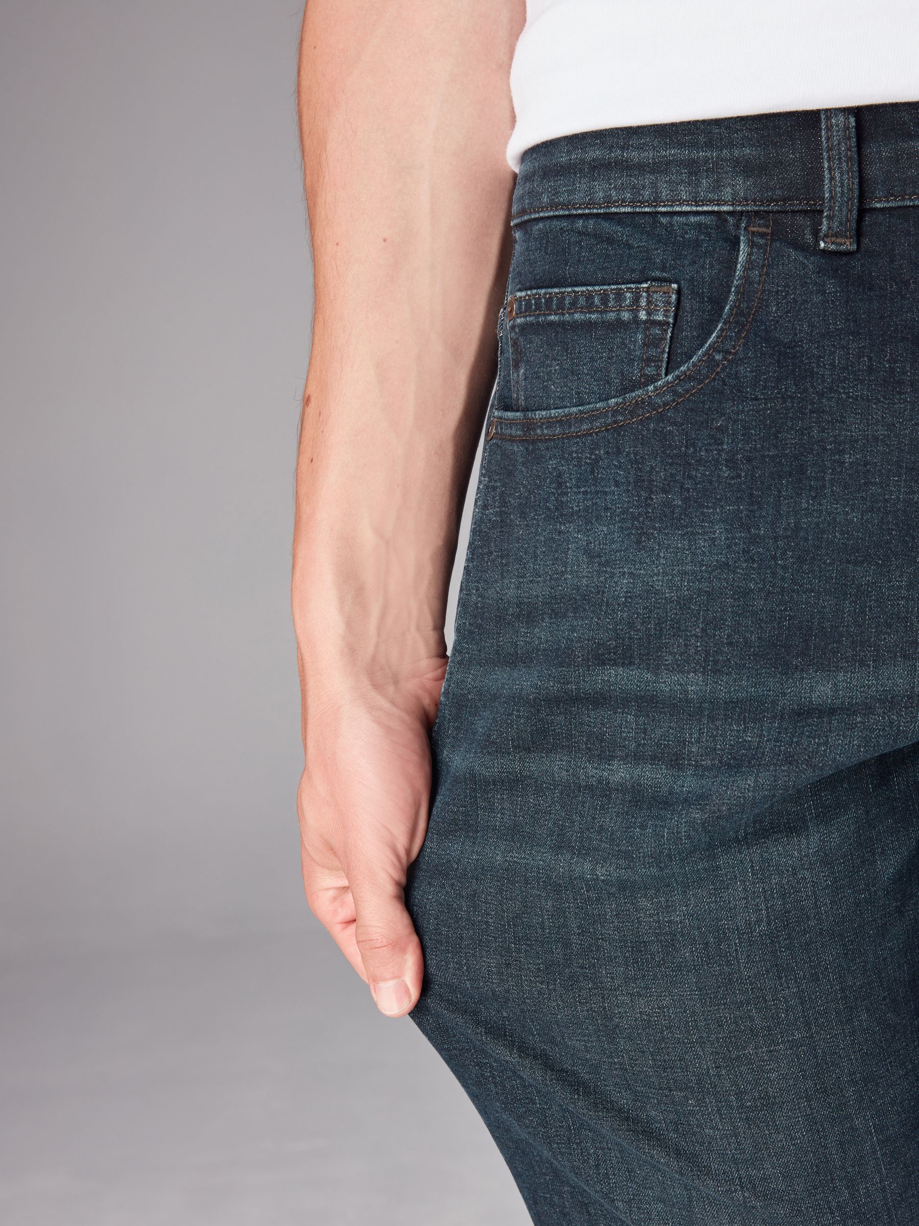 Buy Blue Dark Washed Single Slim Fit Classic Stretch Jeans