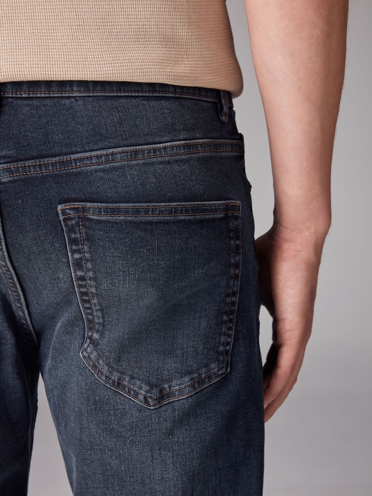 Bleu foncé - Lit 1 place - Straight Fit Classic Jeans extensibles - Image 6 of 11