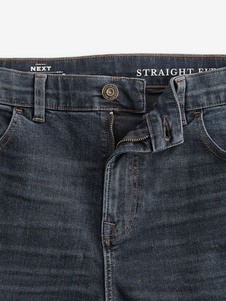 Bleu foncé - Lit 1 place - Straight Fit Classic Jeans extensibles - Image 8 of 11