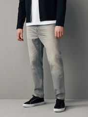 Mid Grey Tint Regular Fit Vintage Stretch Authentic Jeans - Image 1 of 11