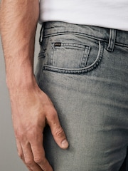 Mid Grey Tint Regular Fit Vintage Stretch Authentic Jeans - Image 6 of 11