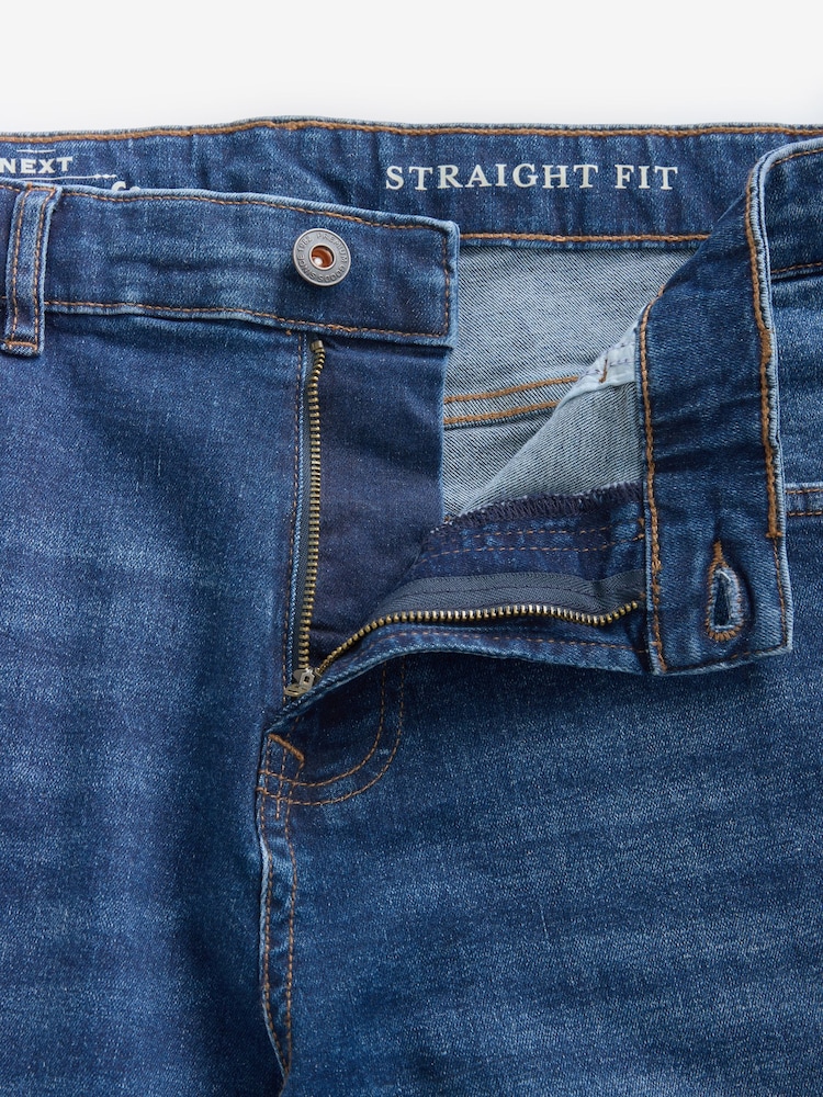 Blue Straight Fit Classic Stretch Jeans - Image 8 of 11