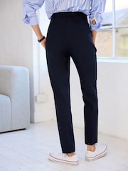 Marineblauw - Slim-fit stretchbroek in maatsnit - Image 3 of 6
