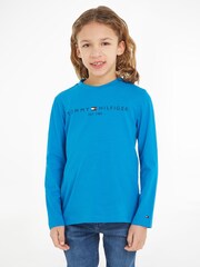 Tommy Hilfiger Unisex Kids Blue Essential Long Sleeve T-Shirt - Image 1 of 9