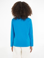 Tommy Hilfiger Unisex Kids Blue Essential Long Sleeve T-Shirt - Image 4 of 9