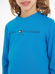 Tommy Hilfiger Unisex Kids Blue Essential Long Sleeve T-Shirt - Image 5 of 9