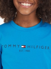Tommy Hilfiger Unisex Kids Blue Essential Long Sleeve T-Shirt - Image 6 of 9