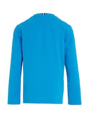 Tommy Hilfiger Unisex Kids Blue Essential Long Sleeve T-Shirt - Image 8 of 9