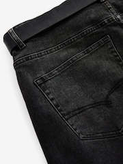 Charcoal Grey Straight Fit Belted Authentic Jeans - Image 10 of 11