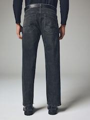 Charcoal Grey Straight Fit Belted Authentic Jeans - Image 3 of 11