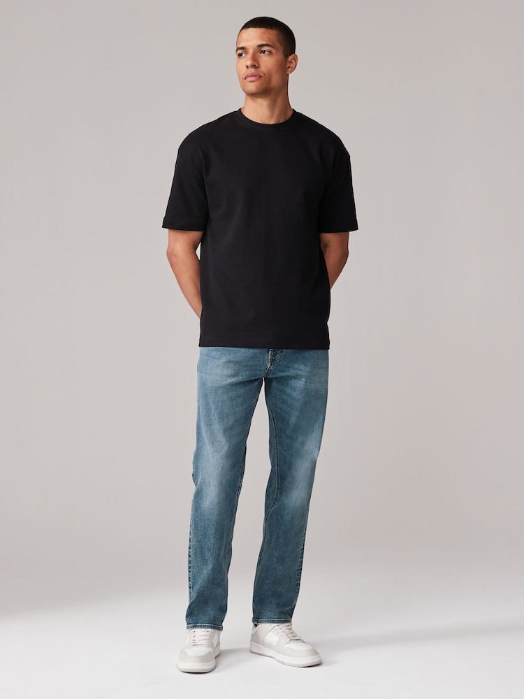 Bleu clair vintage - Lit 1 place - Straight Fit Classic Jeans extensibles - Image 3 of 10