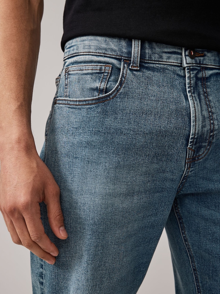 Bleu clair vintage - Lit 1 place - Straight Fit Classic Jeans extensibles - Image 5 of 10