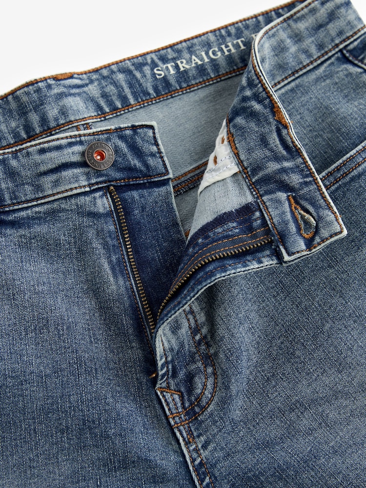 Bleu clair vintage - Lit 1 place - Straight Fit Classic Jeans extensibles - Image 9 of 10