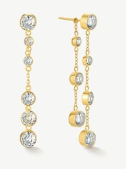 D.Louise Gold Tone Waterproof Statement Multi Drop Earrings - Image 2 of 3