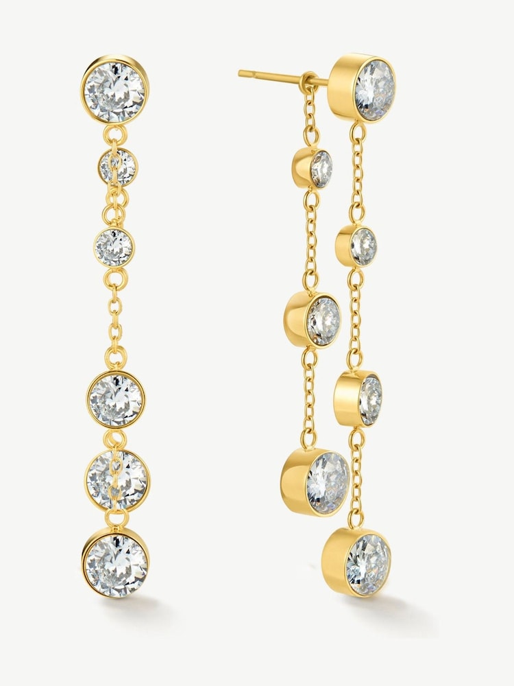 D.Louise Gold Tone Waterproof Statement Multi Drop Earrings - Image 2 of 3 D.Louise Gold Tone Waterproof Statement Multi Drop Earrings - Image 2 of 3