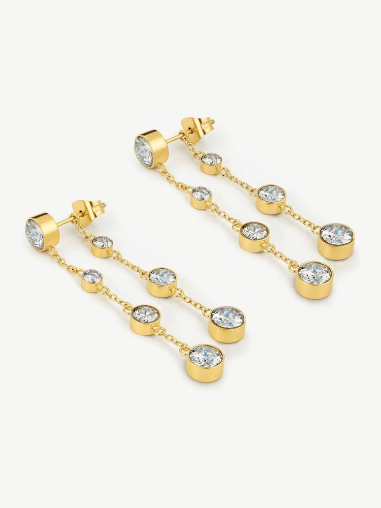 D.Louise Gold Tone Waterproof Statement Multi Drop Earrings - Image 3 of 3 D.Louise Gold Tone Waterproof Statement Multi Drop Earrings - Image 3 of 3