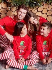 Threadbare Red Cotton Long Sleeve Christmas Pyjamas Set - Image 5 of 5