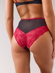 B by Ted Baker Teal/Pink Satin High Waisted Knickers - Image 7 of 9