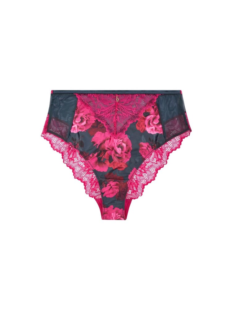 B by Ted Baker Teal/Pink Satin High Waisted Knickers - Image 9 of 9