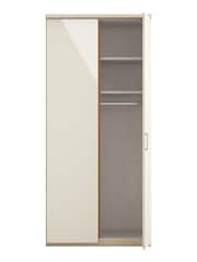 Wiemann Peyton Rustic Oak / White Glass Semi Fitted Double Wardrobe - Image 4 of 4